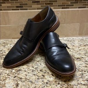 Black Giorgio Brutini Munk Strap Dress Shoes 11.5